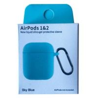 Чохол Apple AirPods, AirPods 2, Silicone Classic Case, Блакитний