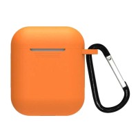Чохол Apple AirPods, AirPods 2, Ultra Thin Silicone Case, Помаранчевий