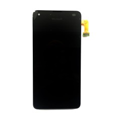 Дисплей Nokia Lumia 550, (High quality), з сенсором, з рамкою, IPS, Чорний