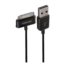 USB кабель Samsung P1000 Galaxy Tab, P1010 Galaxy Tab, P3100 Galaxy Tab 2, P3110 Galaxy Tab 2, 30 pin, 1.0 м., Чорний