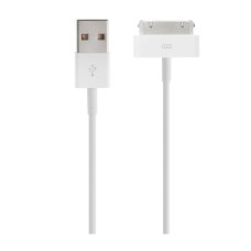 USB кабель Apple iPod ZUNO 2M, iPod Classic 120 Gb, iPod Photo 4G, iPod mini 1G, iPod Video 80Gb, iPod Video 30Gb, iPod Video 60Gb, iPod Touch 1, iPod Touch 3, iPod Touch 2, iPod Touch 4, iPod video, iPhone 4, iPod Nano 6, Apple 30-pin, Білий