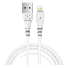 USB кабель WUW X195 Apple iPhone SE 2022, iPhone 14 Pro Max, iPhone 14 Plus, iPhone 14 Pro, iPhone 14, iPhone 13 Pro, iPhone 13 Mini, iPhone 13, iPhone 13 Pro Max, iPhone 12 Mini, iPhone 12 Pro Max, iPhone 12 Pro, Lightning, 1.0 м., Білий