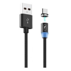 USB кабель SkyDolphin S59V Magnetic, MicroUSB, 1.0 м., Чорний