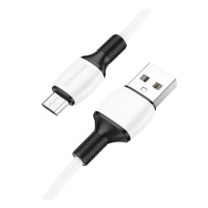 USB кабель Borofone BX84, MicroUSB, 1.0 м., Білий