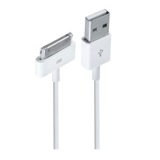 USB кабель Apple iPod ZUNO 2M, iPod Classic 120 Gb, iPod Photo 4G, iPod mini 1G, iPod Video 80Gb, iPod Video 30Gb, iPod Video 60Gb, iPod Touch 1, iPod Touch 3, iPod Touch 2, iPod Touch 4, iPod video, iPhone 4, iPod Nano 6, Apple 30-pin, China, Білий