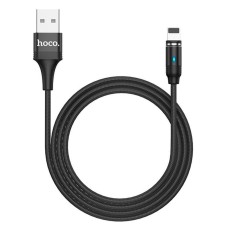 USB кабель Hoco U76 Fresh Apple iPhone SE 2022, iPhone 14 Pro Max, iPhone 14 Plus, iPhone 14 Pro, iPhone 14, iPhone 13 Pro, iPhone 13 Mini, iPhone 13, iPhone 13 Pro Max, iPhone 12 Mini, iPhone 12 Pro Max, Lightning, 1.0 м., Чорний