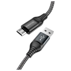 USB кабель Borofone BX56 Delightful, MicroUSB, 1.0 м., Чорний