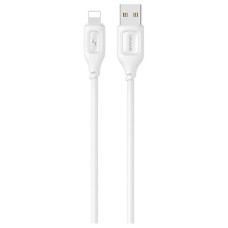 USB кабель Usams US-SJ618 Apple iPhone SE 2022, iPhone 14 Pro Max, iPhone 14 Plus, iPhone 14 Pro, iPhone 14, iPhone 13 Pro, iPhone 13 Mini, iPhone 13, iPhone 13 Pro Max, iPhone 12 Mini, iPhone 12 Pro Max, iPhone 12 Pro, Lightning, 1.0 м., Білий