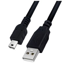 USB кабель MiniUSB, 2.0 м., China, Чорний