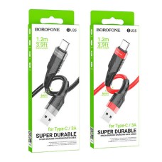 USB кабель Borofone BU35, Type-C, 1.2 м., Червоний