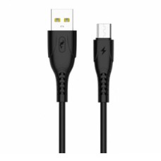 USB кабель SkyDolphin S08V, MicroUSB, 1.0 м., Чорний