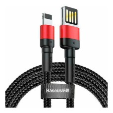 USB кабель Baseus CALKLF-R91 Cafule Apple iPhone SE 2022, iPhone 14 Pro Max, iPhone 14 Plus, iPhone 14 Pro, iPhone 14, iPhone 13 Pro, iPhone 13 Mini, iPhone 13, iPhone 13 Pro Max, iPhone 12 Mini, iPhone 12 Pro Max, Lightning, 3.0 м., Чорний