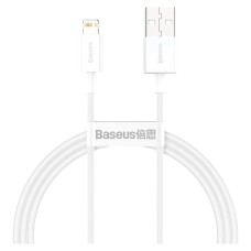 USB кабель Baseus CALYS-A02 Superior Series Fast Charging Data Apple iPhone SE 2022, iPhone 14 Pro Max, iPhone 14 Plus, iPhone 14 Pro, iPhone 14, iPhone 13 Pro, iPhone 13 Mini, iPhone 13, iPhone 13 Pro Max, Lightning, 1.0 м., Білий