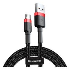 USB кабель Baseus CAMKLF-C91 Cafule, MicroUSB, 2.0 м., Чорний