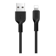 USB кабель Hoco X20 Flash Apple iPhone SE 2022, iPhone 14 Pro Max, iPhone 14 Plus, iPhone 14 Pro, iPhone 14, iPhone 13 Pro, iPhone 13 Mini, iPhone 13, iPhone 13 Pro Max, iPhone 12 Mini, iPhone 12 Pro Max, Lightning, 3.0 м., Чорний