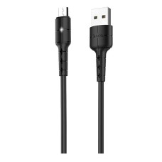 USB кабель Hoco X30 Star Charging, MicroUSB, 1.2 м., Чорний