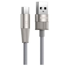 USB кабель Remax RC-C102 Infinity, Type-C, 1.2 м., Сірий