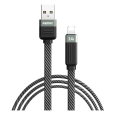 USB кабель Remax RC-C085 Janker Apple iPhone SE 2022, iPhone 14 Pro Max, iPhone 14 Plus, iPhone 14 Pro, iPhone 14, iPhone 13 Pro, iPhone 13 Mini, iPhone 13, iPhone 13 Pro Max, iPhone 12 Mini, iPhone 12 Pro Max, Lightning, 1.0 м., Чорний