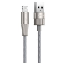 USB кабель Remax RC-C102 Infinity Apple iPhone SE 2022, iPhone 14 Pro Max, iPhone 14 Plus, iPhone 14 Pro, iPhone 14, iPhone 13 Pro, iPhone 13 Mini, iPhone 13, iPhone 13 Pro Max, iPhone 12 Mini, iPhone 12 Pro Max, Lightning, 1.2 м., Сірий