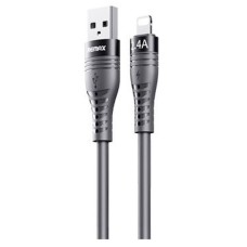 USB кабель Remax RC-C137 Bintrai Apple iPhone SE 2022, iPhone 14 Pro Max, iPhone 14 Plus, iPhone 14 Pro, iPhone 14, iPhone 13 Pro, iPhone 13 Mini, iPhone 13, iPhone 13 Pro Max, iPhone 12 Mini, iPhone 12 Pro Max, Lightning, 1.2 м., Сірий