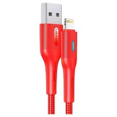 USB кабель Usams US-SJ424 Apple iPhone SE 2022, iPhone 14 Pro Max, iPhone 14 Plus, iPhone 14 Pro, iPhone 14, iPhone 12 Mini, iPhone 12 Pro Max, iPhone 12 Pro, iPhone 12, iPhone SE 2020, iPad PRO 9.7 2018, Lightning, 0.6 м., Червоний