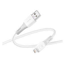 USB кабель Ridea RC-SI35 SiliconePro Apple iPhone SE 2022, iPhone 14 Pro Max, iPhone 14 Plus, iPhone 14 Pro, iPhone 14, iPhone 13 Pro, iPhone 13 Mini, iPhone 13, iPhone 13 Pro Max, iPhone 12 Mini, iPhone 12 Pro Max, Lightning, 1.0 м., Білий