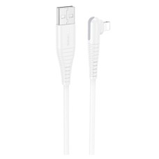 USB кабель Borofone BX105 Corriente Apple iPhone SE 2022, iPhone 14 Pro Max, iPhone 14 Plus, iPhone 14 Pro, iPhone 14, iPhone 13 Pro, iPhone 13 Mini, iPhone 13, iPhone 13 Pro Max, iPhone 12 Mini, iPhone 12 Pro Max, Lightning, 1.0 м., Білий