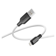 USB кабель Ridea RC-AI21 AirSiliconePro Apple iPhone SE 2022, iPhone 14 Pro Max, iPhone 14 Plus, iPhone 14 Pro, iPhone 14, iPhone 13 Pro, iPhone 13 Mini, iPhone 13, iPhone 13 Pro Max, iPhone 12 Mini, iPhone 12 Pro Max, Lightning, 1.0 м., Білий