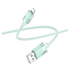 USB кабель Hoco U132 Apple iPhone SE 2022, iPhone 14 Pro Max, iPhone 14 Plus, iPhone 14 Pro, iPhone 14, iPhone 13 Pro, iPhone 13 Mini, iPhone 13, iPhone 13 Pro Max, iPhone 12 Mini, iPhone 12 Pro Max, iPhone 12 Pro, Lightning, 1.2 м., Зелений