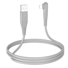 USB кабель Borofone BX105 Corriente Apple iPhone SE 2022, iPhone 14 Pro Max, iPhone 14 Plus, iPhone 14 Pro, iPhone 14, iPhone 13 Pro, iPhone 13 Mini, iPhone 13, iPhone 13 Pro Max, iPhone 12 Mini, iPhone 12 Pro Max, Lightning, 1.0 м., Сірий