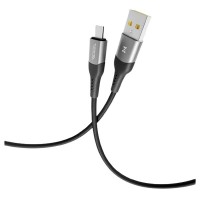 USB кабель Ridea RC-US42 UltraStrong, MicroUSB, 1.2 м., Черный