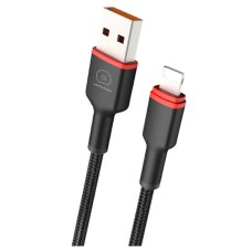 USB кабель WUW X203 Apple iPhone SE 2022, iPhone 14 Pro Max, iPhone 14 Plus, iPhone 14 Pro, iPhone 14, iPhone 13 Pro, iPhone 13 Mini, iPhone 13, iPhone 13 Pro Max, iPhone 12 Mini, iPhone 12 Pro Max, iPhone 12 Pro, Lightning, 1.0 м., Чорний