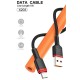 USB кабель WUW X203, MicroUSB, 1.0 м., Чорний