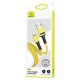 USB кабель Usams US-SJ435, MicroUSB, 1.0 м., Желтый