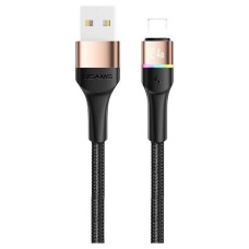 USB кабель Usams US-SJ534 Apple iPhone SE 2022, iPhone 14 Pro Max, iPhone 14 Plus, iPhone 14 Pro, iPhone 14, iPhone 12 Mini, iPhone 12 Pro Max, iPhone 12 Pro, iPhone 12, iPhone SE 2020, iPad PRO 9.7 2018, Lightning, 1.2 м., Золотий