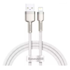 USB кабель Baseus CALJK-A01 Cafule Apple iPhone SE 2022, iPhone 14 Pro Max, iPhone 14 Plus, iPhone 14 Pro, iPhone 14, iPhone 13 Pro, iPhone 13 Mini, iPhone 13, iPhone 13 Pro Max, iPhone 12 Mini, iPhone 12 Pro Max, Lightning, 1.0 м., Білий