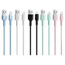 USB кабель XO NB212, MicroUSB, 1.0 м., Різнокольоровий