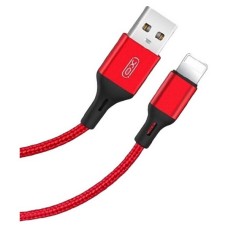 USB кабель XO NB143 Apple iPhone SE 2022, iPhone 14 Pro Max, iPhone 14 Plus, iPhone 14 Pro, iPhone 14, iPhone 13 Pro, iPhone 13 Mini, iPhone 13, iPhone 13 Pro Max, iPhone 12 Mini, iPhone 12 Pro Max, iPhone 12 Pro, Lightning, 1.0 м., Червоний