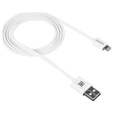 USB кабель Canyon CNE-CFI1W Apple iPhone SE 2022, iPhone 14 Pro Max, iPhone 14 Plus, iPhone 14 Pro, iPhone 14, iPhone 13 Pro, iPhone 13 Mini, iPhone 13, iPhone 13 Pro Max, iPhone 12 Mini, iPhone 12 Pro Max, Lightning, 1.0 м., Білий