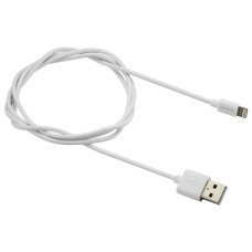 USB кабель Canyon CNS-MFICAB01W Apple iPhone SE 2022, iPhone 14 Pro Max, iPhone 14 Plus, iPhone 14 Pro, iPhone 14, iPhone 13 Pro, iPhone 13 Mini, iPhone 13, iPhone 13 Pro Max, iPhone 12 Mini, iPhone 12 Pro Max, Lightning, 1.0 м., Білий