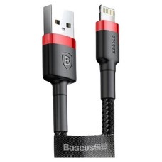 USB кабель Baseus Cafule Apple iPhone SE 2022, iPhone 14 Pro Max, iPhone 14 Plus, iPhone 14 Pro, iPhone 14, iPhone 13 Pro, iPhone 13 Mini, iPhone 13, iPhone 13 Pro Max, iPhone 12 Mini, iPhone 12 Pro Max, iPhone 12 Pro, Lightning, 0.5 м., Чорний