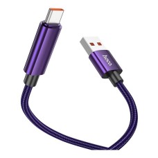 USB кабель Hoco U125 Apple iPhone SE 2022, iPhone 14 Pro Max, iPhone 14 Plus, iPhone 14 Pro, iPhone 14, iPhone 13 Pro, iPhone 13 Mini, iPhone 13, iPhone 13 Pro Max, iPhone 12 Mini, iPhone 12 Pro Max, iPhone 12 Pro, Lightning, 1.2 м., Фіолетовий