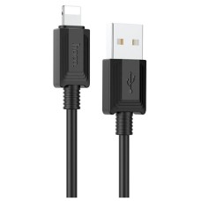 USB кабель Hoco X73 Apple iPhone SE 2022, iPhone 14 Pro Max, iPhone 14 Plus, iPhone 14 Pro, iPhone 14, iPhone 13 Pro, iPhone 13 Mini, iPhone 13, iPhone 13 Pro Max, iPhone 12 Mini, iPhone 12 Pro Max, iPhone 12 Pro, Lightning, 1.0 м., Чорний