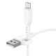 USB кабель Borofone BX91 Symbol, MicroUSB, 1.0 м., Білий