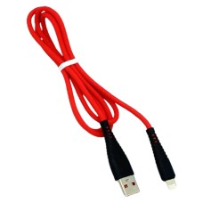 USB кабель Denmen D19L Apple iPhone SE 2022, iPhone 14 Pro Max, iPhone 14 Plus, iPhone 14 Pro, iPhone 14, iPhone 13 Pro, iPhone 13 Mini, iPhone 13, iPhone 13 Pro Max, iPhone 12 Mini, iPhone 12 Pro Max, iPhone 12 Pro, Lightning, 1.0 м., Червоний