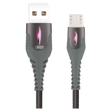 USB кабель XO NB138, MicroUSB, 1.0 м., Зелений