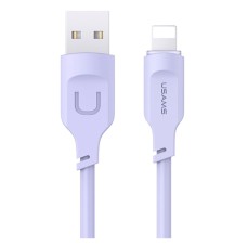 USB кабель Usams US-SJ565 Apple iPhone SE 2022, iPhone 14 Pro Max, iPhone 14 Plus, iPhone 14 Pro, iPhone 14, iPhone 13 Pro, iPhone 13 Mini, iPhone 13, iPhone 13 Pro Max, iPhone 12 Mini, iPhone 12 Pro Max, Lightning, 1.2 м., Бузковий