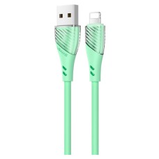 USB кабель Usams US-SJ493 U65 Apple iPhone SE 2022, iPhone 14 Pro Max, iPhone 14 Plus, iPhone 14 Pro, iPhone 14, iPhone 13 Pro, iPhone 13 Mini, iPhone 13, iPhone 13 Pro Max, iPhone 12 Mini, iPhone 12 Pro Max, Lightning, 1.0 м., Зелений