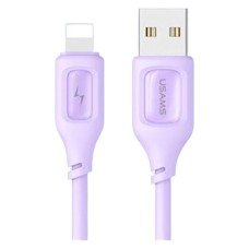 USB кабель Usams US-SJ618 Apple iPhone SE 2022, iPhone 14 Pro Max, iPhone 14 Plus, iPhone 14 Pro, iPhone 14, iPhone 13 Pro, iPhone 13 Mini, iPhone 13, iPhone 13 Pro Max, iPhone 12 Mini, iPhone 12 Pro Max, Lightning, 1.0 м., Бузковий