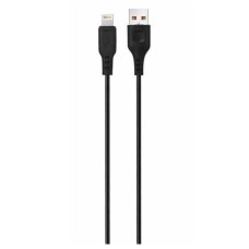 USB кабель Denmen D23L Apple iPhone SE 2022, iPhone 14 Pro Max, iPhone 14 Plus, iPhone 14 Pro, iPhone 14, iPhone 13 Pro, iPhone 13 Mini, iPhone 13, iPhone 13 Pro Max, iPhone 12 Mini, iPhone 12 Pro Max, iPhone 12 Pro, Lightning, 2.0 м., Чорний